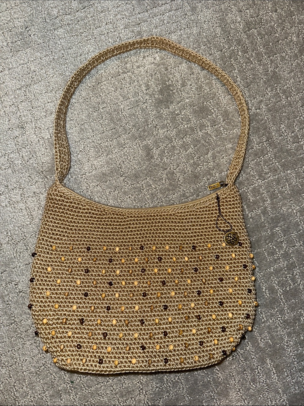 The Sak Beaded Crochet Shoulder Bag